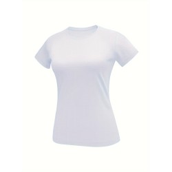 Women’s Quick Dry Lightweight Sports T-Shirt For Running Training Fitness And Gym Workout, Solid Color Crew Neck Sports Tops, Women’s Tops – PRYCUS MITCHELL INC