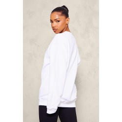 White Oversized Fitting Sweatshirt