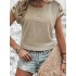 Solid Color Crew Neck T-shirt, Casual Fake Button Batwing Sleeve T-Shirt For Spring & Summer, Women’s Clothing – PRYCUS MITCHELL INC
