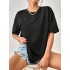 Solid Color Basic Casual T-Shirt, Round Neck Short Sleeves Versatile Sports Tee, Women’s Comfy Tops – PRYCUS MITCHELL INC