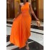 Party Dress Swing Dress A Line Dress Long Dress Maxi Dress Orange Sleeveless Pure Color Ruched Fall Spring Summer One Shoulder Fashion Party Vacation Summer Dress 2023 S M L XL XXL – PRYCUS MITCHELL INC
