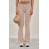 Deep Taupe Sculpt High Waist Flare Yoga Pants