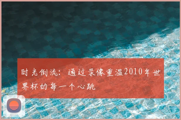 时光倒流:通过录像重温2010年世界杯的每一个心跳